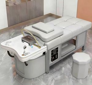 Lavabo de Cerámica de Acero Inoxidable para Terapia Capilar y Masaje Tailandés, Exclusivo para Salones de Belleza, Barberías y Peluquerías - Product Image 3