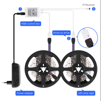 Ruban LED Flexible RVB Intelligent 12V avec Synchronisation Musicale et Télécommande par Application pour Rétroéclairage de Chambre, TV et PC, Bande Lumineuse LED Ambiante SMD 5050