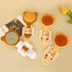 Cushion <b>Comb</b> With Mirror Large Size Plastic Travel Use For Hair Styling - Product Image 3