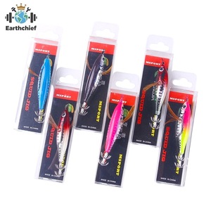 Esca Artificiale Luminosa a Forma di Calamaro 7,8cm/9,7cm 5,5g/7,8g 6 Colori, Esca per Pesca in Mare a Forma di Gambero in Legno - Product Image 5