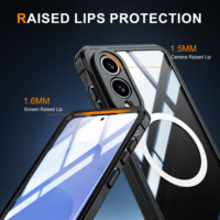 Offre Spéciale PC dur + Film de verre trempé Anti chute anti-poussière antichoc coque de téléphone magnétique transparente pour Samsung Galaxy S25edge
