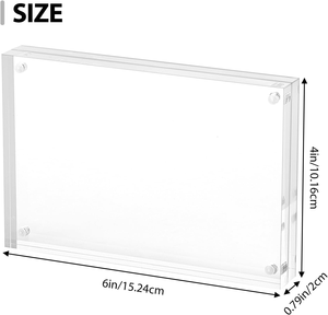 Lot de 10 aimants de réfrigérateur carrés durables, faciles à assembler, anti-poussière, avec cadre photo anti-acrylique pour chambre à coucher, table de chevet, usage personnel - Product Image 6
