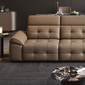 112128 Divano in Pelle Stile Fiorentino Colore Marrone all'Ingrosso Divani per <span class=keywords><strong>Soggiorno</strong></span> di Lusso Alta Qualità Set di Divani Modulari Classici di Lusso - Product Image 3