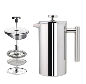 Cafetera de Prensa Francesa de Acero Inoxidable 304, Sistema de Filtración con Aislamiento al Vacío de Doble Pared - Product Image 1