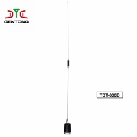 Antenne radio mobile VHF/UHF 144/430 MHz NMO verticale 5,5 dBi à gain élevé 100 W longue portée en acier inoxydable TDT-800-B 80 cm à visser