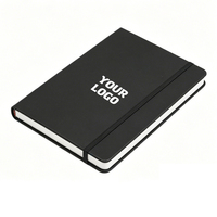 Carnet en cuir PU personnalisé avec sangle élastique, format A5/A6, impression de logo de marque, vente en gros