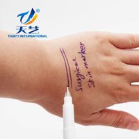 2022 ans stylo marqueur cutané chirurgical professionnel, stylo marqueur cutané Permanent stérile médical