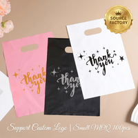 Bolsa de Plástico Troquelada con Asa para Compras, Bolsas de Agradecimiento al por Mayor para Boutique de Ropa, Bolsas de Embalaje al por Menor, Fábrica de Bolsas de Plástico