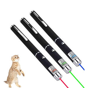 LED rojo verde azul luz de un solo punto tres colores pluma láser potente gato juguete puntero láser - Product Image 1