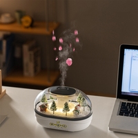 Nouveau diffuseur d'arômes à ultrasons de 400 ml, micro-paysage, gouttelettes de pluie, diffuseur d'huiles essentielles de bureau avec lampe de nuit pour la maison, la chambre à coucher