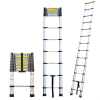 Échelle pliante de sécurité télescopique simple en aluminium de 3,2 m, prix usine, meilleures ventes