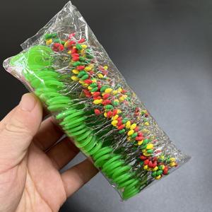 Haricots spatiaux colorés 600 pièces 100 groupes bouchon ovale connecteur de flotteur Bobber de pêche haricot spatial droit pour accessoires de pêche - Product Image 3