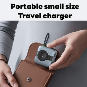 <span class=keywords><strong>Chargeur</strong></span> sans fil pliable mini 15W pour iPhone, <span class=keywords><strong>Airpods</strong></span> et <span class=keywords><strong>Apple</strong></span> Watch, <span class=keywords><strong>chargeur</strong></span> sans fil magnétique portable 3 en 1 15W pour les voyages - Product Image 4