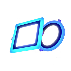 Nuevo modelo LED Lámpara de panel de dos colores Blanco + azul 18 + 6W <span class=keywords><strong>Downlight</strong></span> ultrafino Pasillo Hotel Iluminación - Product Image 1