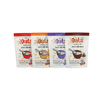 50G 100G Hersluitbare Rits Food Doorzichtig Raam Plastic Verpakkingen Voor Graan Granola Graan Haver Maïsmeel Stand-Up Zakje