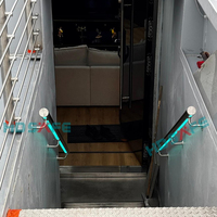 HDSAFE Balustrade moderne en acier inoxydable brossé avec LED pour véranda, terrasse, escalier, balcon, extérieur de villa