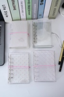 Pochette de classeur A7 en PVC ultra-transparente, style minimaliste, impression personnalisée M5 A6