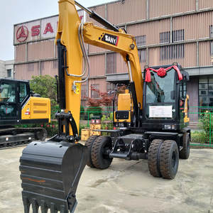 Nouveau style Chine Sany sy75w mini pelle sur pneus d'occasion 7ton sy75 75c pelleteuse d'occasion en bon état - Product Image 6