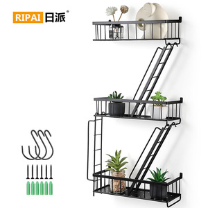 Ripai Multi Level Staircase <b>Shelf</b> 30cm Wall Mounted Storage Rack For Home Bedroom Living Room Decor - Product Image 2