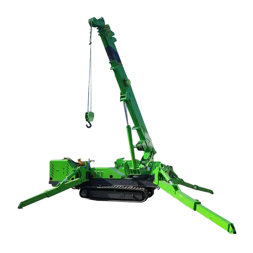 Electric Mini Spider Tracked Crane 1/2/3/4/5/6t 5-Section Lifting Arm Fully Hydraulic System 17M Lifting Height CE Portable
