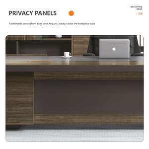Escritorio Boss, muebles de oficina, mesa de ordenador de lujo para oficina, escritorio ejecutivo completo, escritorio moderno de madera - Product Image 5