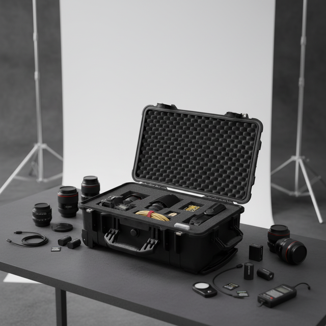 Camera Large Portable Waterproof Protective Tool Cases with Retractable Pull Handle and Rolling Wheels