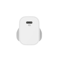 Chargeur de voyage USB-C PD 20W pour le Royaume-Uni, adaptateur secteur compact pour téléphone et écouteurs, certifié RoHS ETL FCC CE