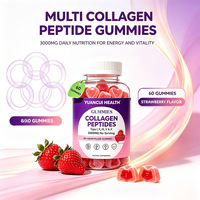 Gummies de collagène personnalisées sous marque privée, saveurs de fruits variées, antioxydants, produits de beauté, faible MOQ, production en gros