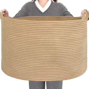 Almacenamiento tejido, organizador de almacenamiento de juguetes <span class=keywords><strong>para</strong></span> bebés, cesta tejida <span class=keywords><strong>para</strong></span> <span class=keywords><strong>ropa</strong></span>, cesta de cuerda de algodón <span class=keywords><strong>para</strong></span> guardería, cesta de almacenamiento de juguetes con <span class=keywords><strong>etiquetas</strong></span> - Product Image 5