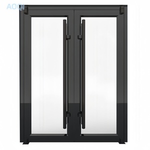 Puerta de vidrio antirrobo de aleación de aluminio comercial similar <span class=keywords><strong>a</strong></span> la de KFC y McDonald's en la entrada de una tienda - Product Image 1