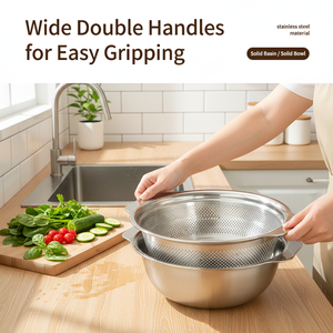 Colador de Acero Inoxidable 201 de Fábrica, Ecológico, Moderno, Duradero, Apto para <span class=keywords><strong>Lavavajillas</strong></span>, para Frutas, Arroz y Otros Alimentos - Product Image 3