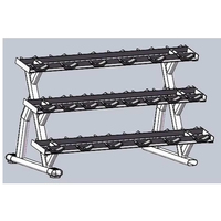 Équipement de gym : Support hexagonal pour haltères DFT KJ-1283, machine de musculation commerciale