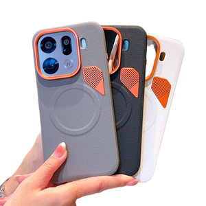 Funda Protectora Magnética de Cuero PU Mate de Lujo para Negocios, Resistente a Golpes, con Protección de Lente <span class=keywords><strong>Plus</strong></span> Ins, para Oppo Find X9 Pro/X9 5G, Carga Inalámbrica - Product Image 1