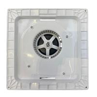 Ventilateur de plafond carré LED 2-en-1 pour cuisine et salle de bain, ultra-plat 30 cm, haute luminosité, anti-éblouissement, sans scintillement, éclairage uniforme