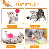 Nouveau lanceur de balles interactif classique en plastique pour chat, pistolet à pompons doux avec 100 balles colorées pour le jeu