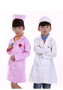 Hot Lab Children's Surgeon Roleplay Set Halloween Doctor Nurse Cosplay Disfraz con capa Top Carrera Uniforme Vestido Traje para niños - Product Image 3