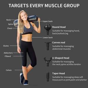 Profesional Mini 4 cabeza masaje Fascia pistola potente masajeador tejido profundo Fascial pistola Motor recargable Mini pistola masajeador - Product Image 3