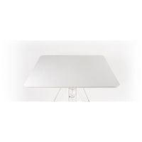 Table à manger carrée en polycarbonate transparent Ometto Design convertible 90x90 cm modèle OMQT90B pour les fêtes de bar à la maison
