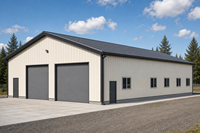 Bâtiment métallique moderne de haute qualité, préfabriqué, à ossature en acier, pour bureau, atelier, garage, hangar, entrepôt, ignifuge, étanche, installation rapide