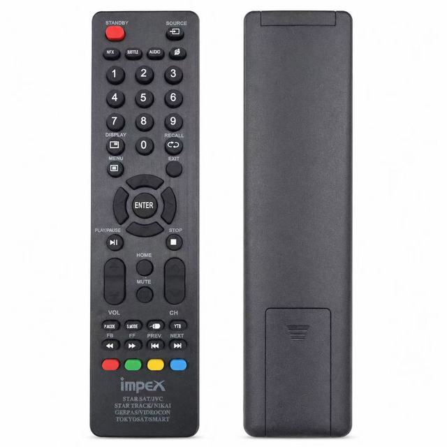 Replacement Remote Control for Impex STAR TRACK STARLIFE SAT JVC Geepas VIDEOCON Tokyosat NIKAI Smart TV