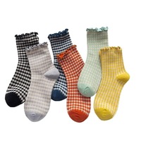 Chaussettes transparentes à volants pour femmes, style académique coréen, mignonnes, lolita japonaise, écologiques, antibactériennes, avec logo