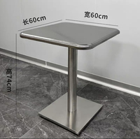 Ensemble de table et de chaises rondes en acier inoxydable de style industriel moderne, mobilier commercial pour restaurants et hôtels, cafés