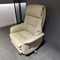 Chaise de bureau ergonomique pivotante à dossier haut en cuir véritable de luxe, réglable en hauteur, pour patron, PDG, directeur