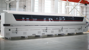 Mesin perekatan pintu kabinet melamin kayu otomatis penuh J <span class=keywords><strong>C</strong></span> U bentuk 45 derajat lembut membentuk tepi bergetar - Product Image 5