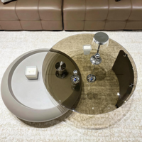 Ensemble de table basse en verre trempé durable, design moderne élégant, écologique, fonctionnalités personnalisables, meubles de salon
