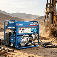 Générateur d'électricité portable silencieux à inverseur Yuchai 5KW, refroidi par air, moteur 4 temps, réservoir de carburant 25L, 50/60Hz pour usage domestique de secours