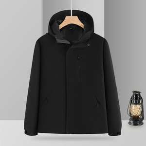 Custom Men Womens Lightweight 100 Polyester Hard Shell Waterproof Insulated <b>Windbreaker</b> Raincoat Zip Closure Ski - Product Image 4