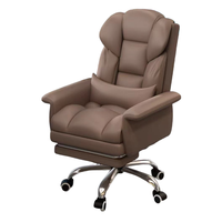 Chaise de bureau ergonomique moderne de luxe pour les gestionnaires de patron Chaise de direction inclinable en cuir synthétique confortable