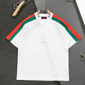 Nouvelle mode mince grande taille bras rayé été à manches courtes T-shirt pour hommes GU <span class=keywords><strong>CCI</strong></span> 100% coton classique uni à manches courtes - Product Image 1