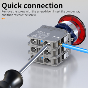 Lanboo LB-22SA2M4 22mm 25A nấm đầu LED <span class=keywords><strong>push</strong></span> <span class=keywords><strong>button</strong></span> IP65 nhôm không thấm nước quá trình oxy hóa Chốt chuyển đổi cho các thiết bị nhà - Product Image 4